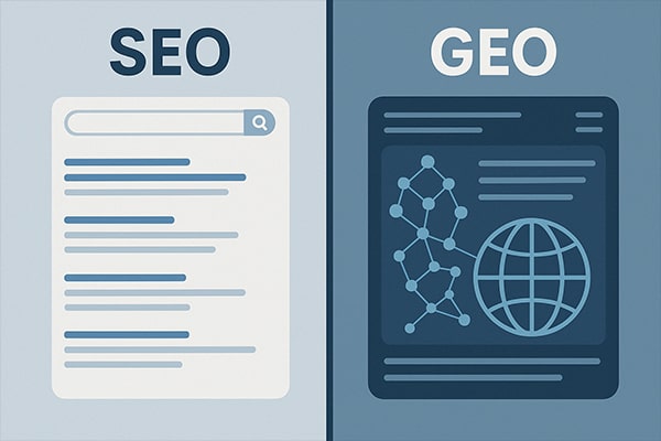 تفاوت geo با seo